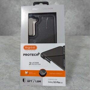 G2. Base Protech+ Case For Samsung Galaxy S23 Plus Black MagCharge Enabled